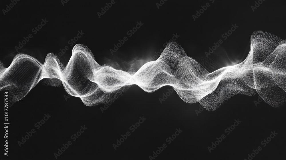 Fototapeta premium A long, white line with a black background