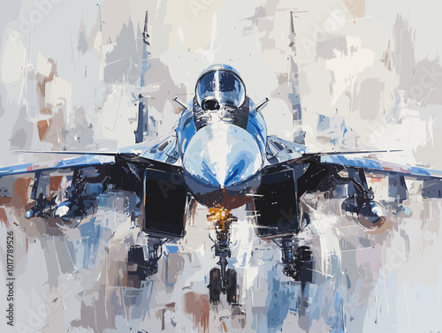 Fighter jet fighter jet aircraft illustration painting background. Military jet fighter jet in flight.