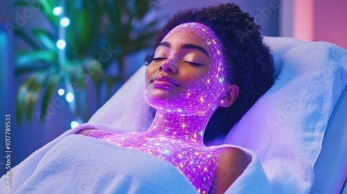 Futuristic cosmetology: advanced skincare treatment with led light therapy