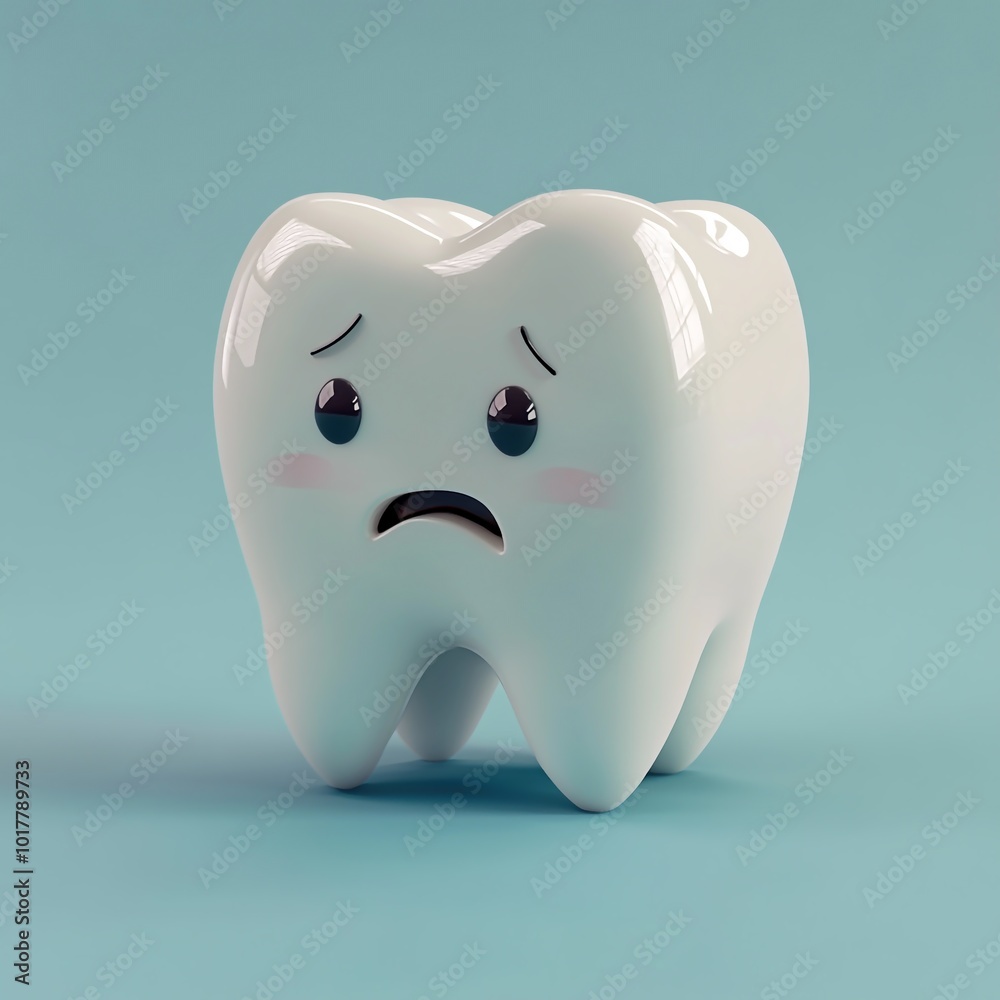 3D Toothache Icon: Dental Discomfort and Pain Illustration Logo 3D Toothache Icon: Dental Discomfort and Pain Illustration Logo