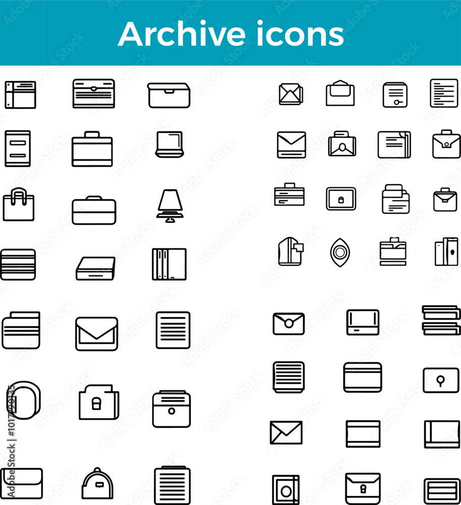 Archive Icon Line Data Storage Icon File Organization Tools Icon Creative Resources Icon Vector Archive Icon Line Data Storage Icon File Organization Tools Icon Creative Resources Icon Vector