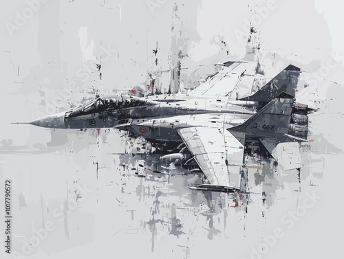 Fighter jet fighter jet aircraft illustration painting background. Military jet fighter jet in flight.