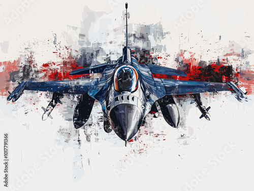 Fighter jet fighter jet aircraft illustration painting background. Military jet fighter jet in flight.