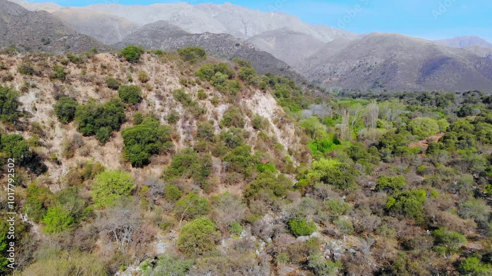 Aerial view of the Sierra de los los Comechingones near Cerro Champaqui, . Cordoba province, Argentina Aerial view of the Sierra de los los Comechingones near Cerro Champaqui, . Cordoba province, Argentina