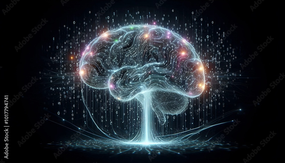 A stunning digital artwork of a glowing neural brain, representing artificial intelligence, data processing, and the future of human-computer interaction. Ideal for tech, AI, and neural network themes A stunning digital artwork of a glowing neural brain, representing artificial intelligence, data processing, and the future of human-computer interaction. Ideal for tech, AI, and neural network themes