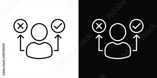 decision icon. choice, option, choose icon. vector illustration