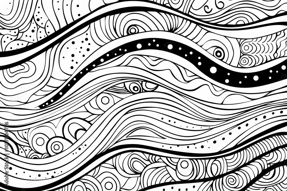 Fototapeta premium Adult colouring book page 