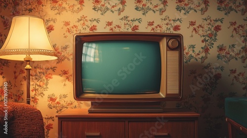 A television is turned off