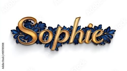 Elegant Gold Logo with Indigo Background for Sophie