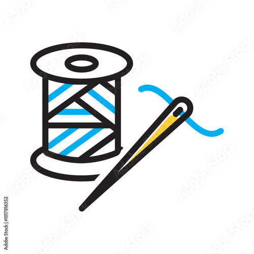 Vector multicolor icon for Needle