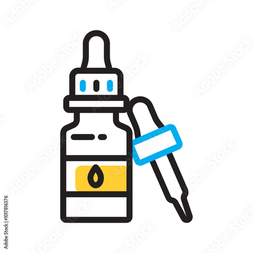 Vector multicolor icon for Oil tinctures