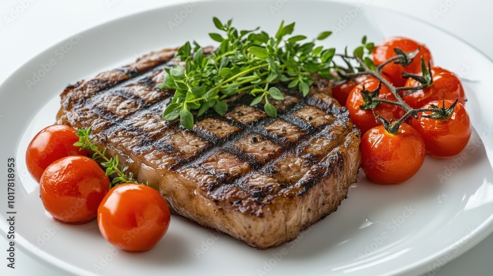 The Grilled Steak with Tomatoes The Grilled Steak with Tomatoes
