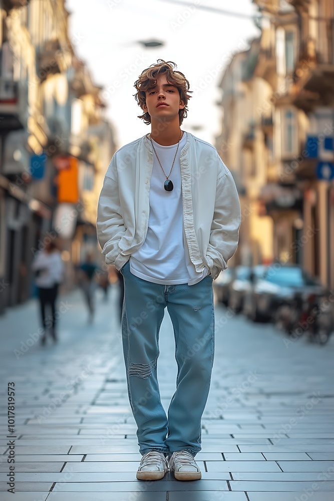 Fototapeta premium Baggy jeans spring summer 2025 youth, ss2025
