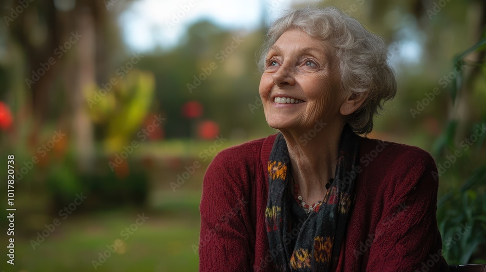 Smiling senior radiating happiness and positivity in a natural, candid setting. Smiling senior radiating happiness and positivity in a natural, candid setting.