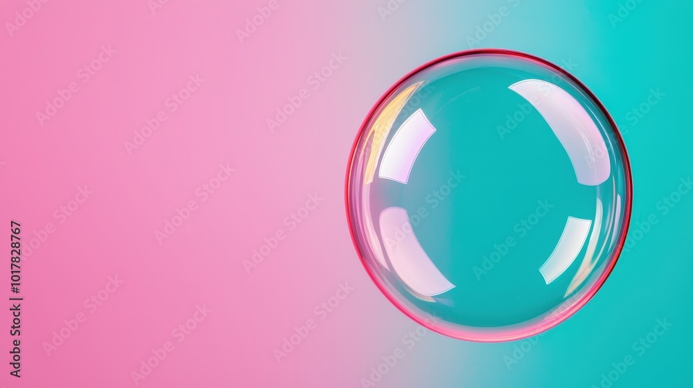 Obraz premium Glowing feedback bubble floating softly, flat design, extreme close-up, isolated background