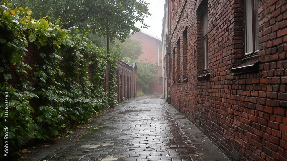 Sunday morning walk through a quiet city, bright streets, peaceful atmosphere