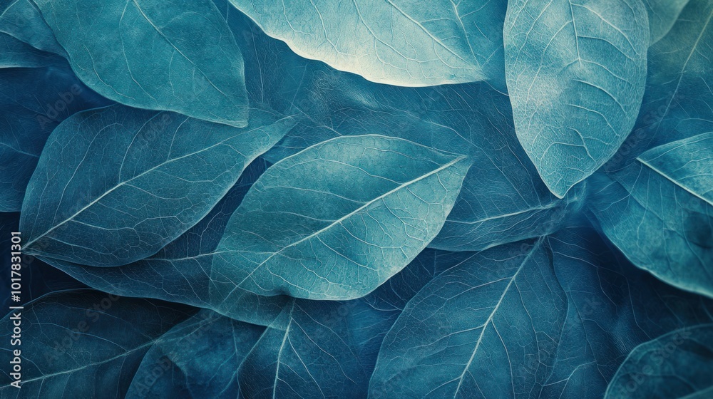 Obraz premium Abstract leaf texture with nature-inspired patterns Combining organic shapes with artistic patterns, ideal for unique eco-friendly designs or fashion branding.