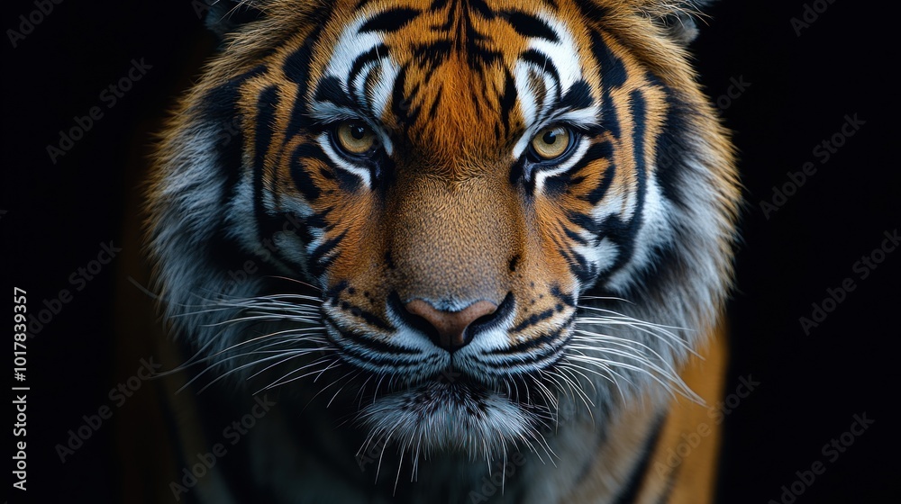 Close-up Portrait of a Majestic Tiger Close-up Portrait of a Majestic Tiger