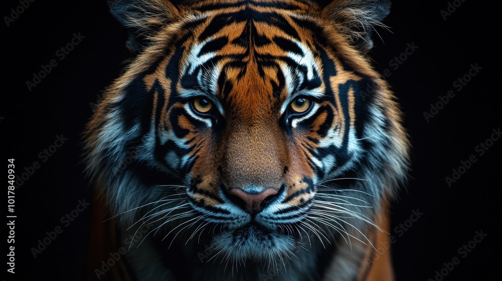 Fototapeta premium Tiger Portrait - Intense Stare