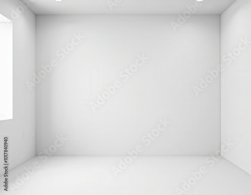 empty room with white wall