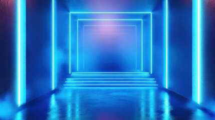 Blue background with neon accents Combining vibrant neon hues with blue tones, appealing for nightlife, music events, or edgy digital designs.