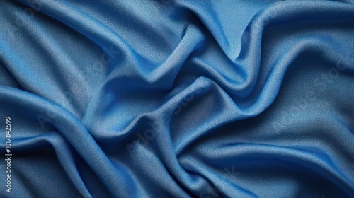 Blue fabric texture background A unique and tactile background often used in fashion, interior design, or digital mockups for textiles.