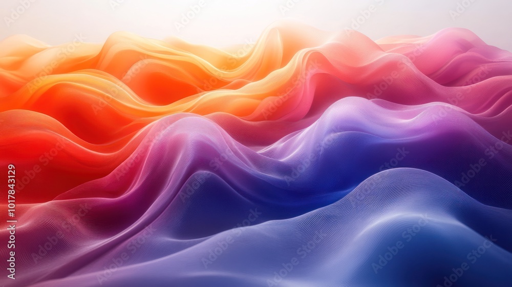 Fototapeta premium Abstract Colorful Fabric Waves