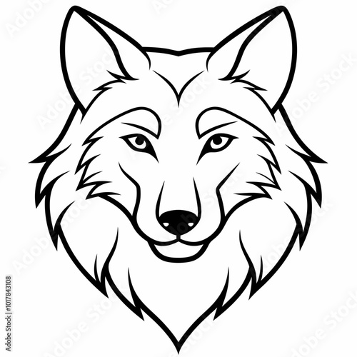 wolf head vector