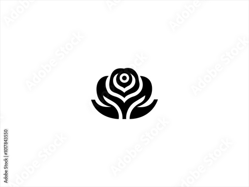 Flower logo vector.This logo is ideal for brands rooted in wellness, beauty, or eco conscious values.
