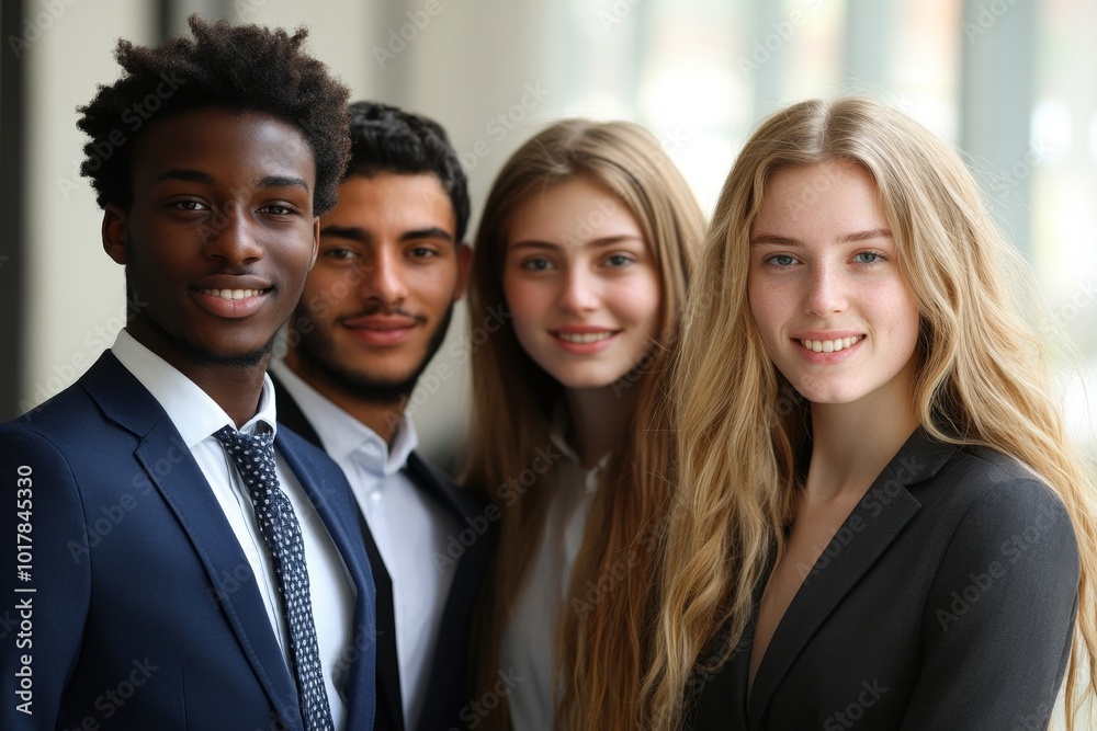 Young business people in modern office, Generative AI Young business people in modern office, Generative AI