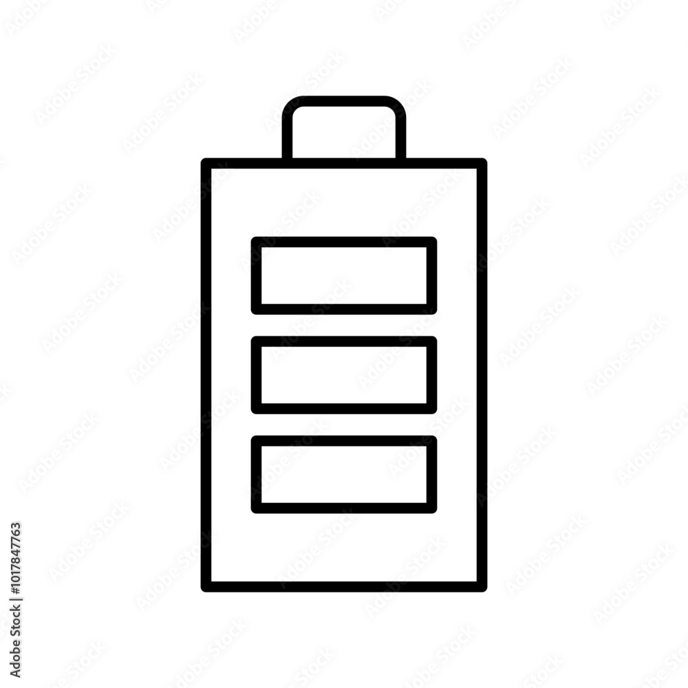 battery bar line icon battery bar line icon