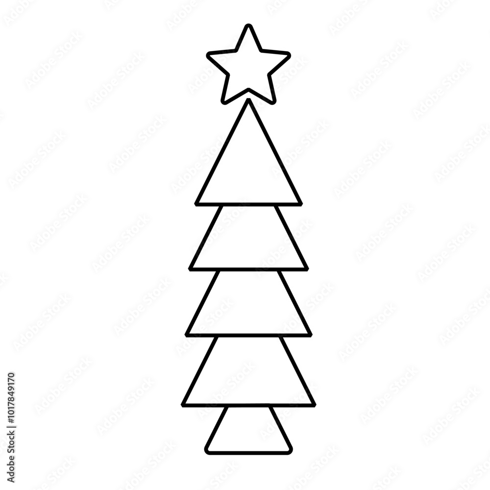 christmas tree icon design template, vector illustration, flat style, isolated on white christmas tree icon design template, vector illustration, flat style, isolated on white