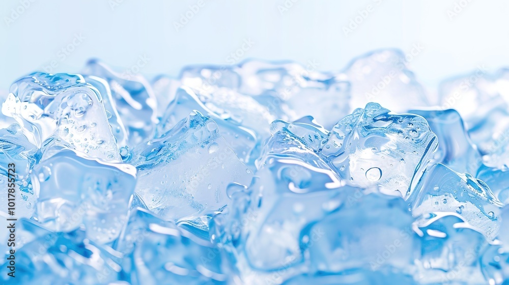 Blue ice texture background with geometric shapes Blue ice texture background with geometric shapes