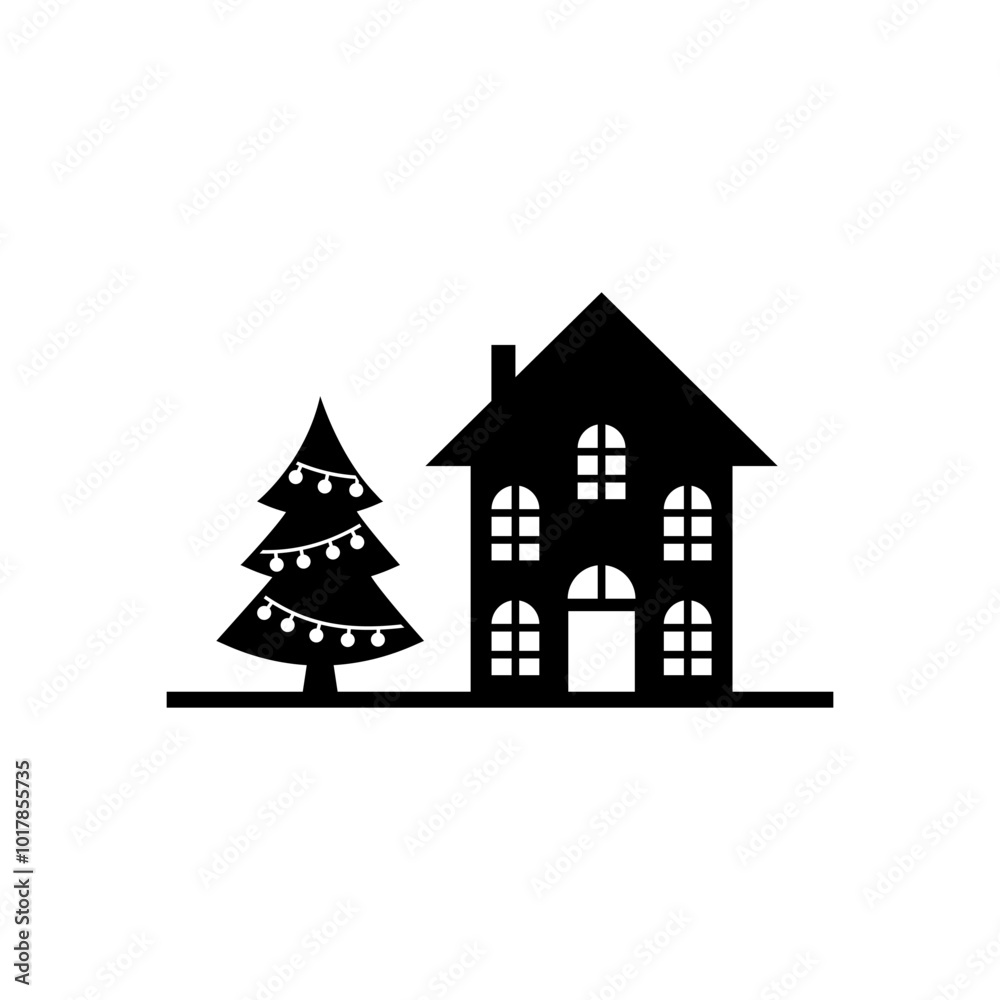 House silhouette vector illustration. House silhouette vector illustration.