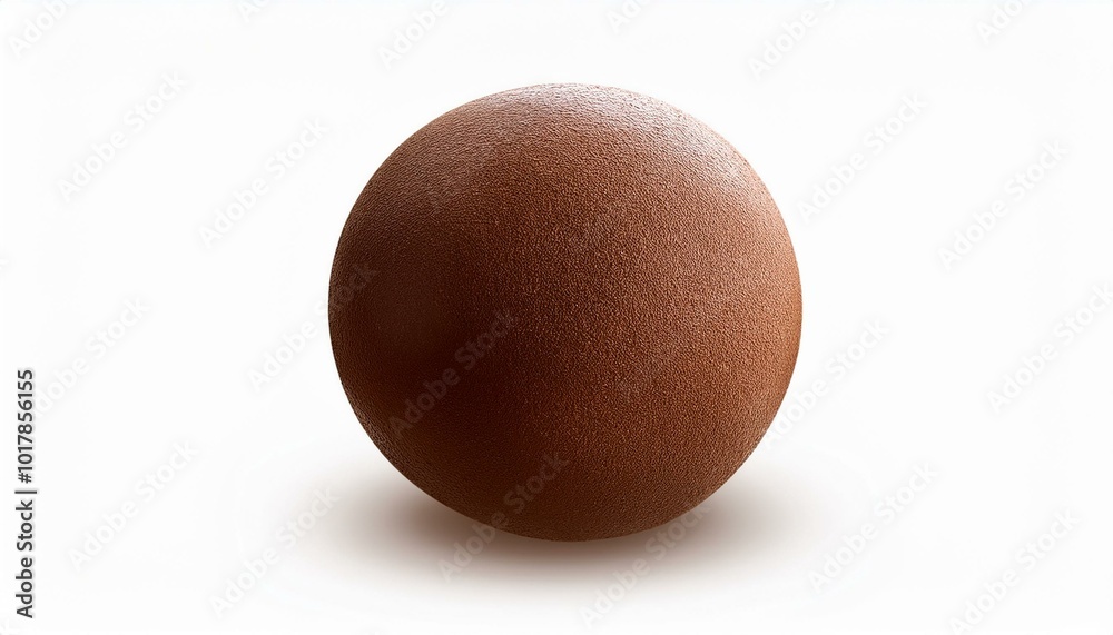 Decadent Delights: A 3D Chocolate Ball on a White Canvas Decadent Delights: A 3D Chocolate Ball on a White Canvas