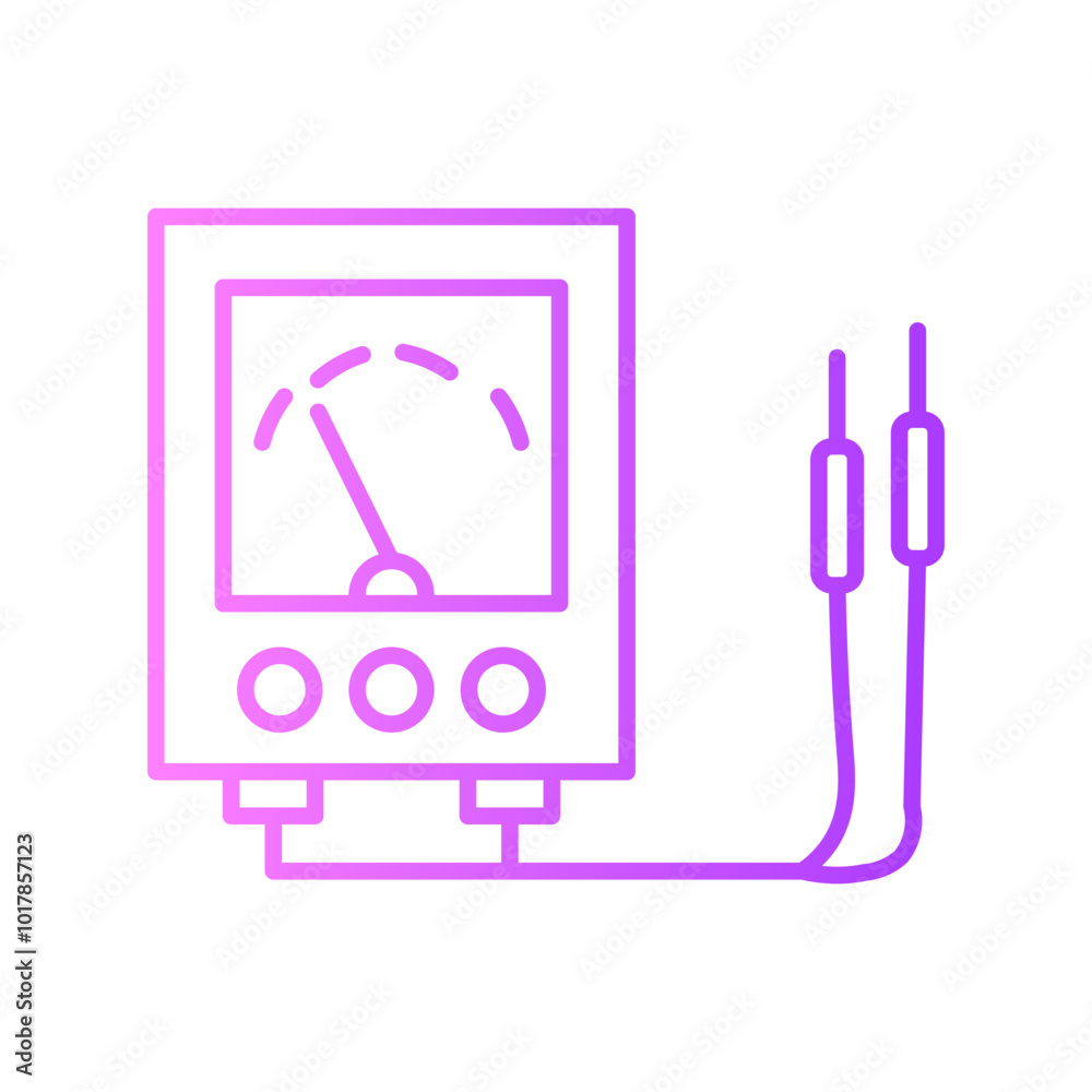 volt tester gradient icon volt tester gradient icon