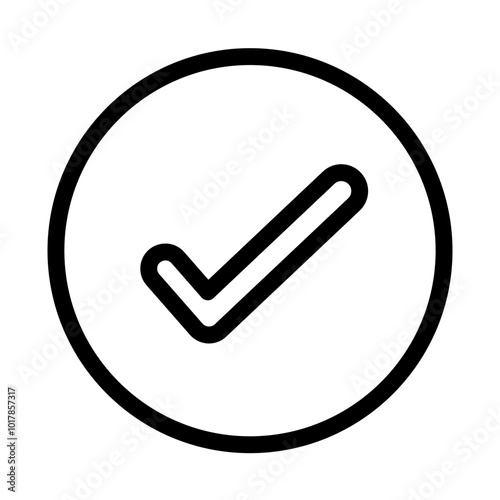check mark line icon