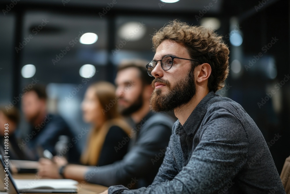 Business people working in conference room, Generative AI Business people working in conference room, Generative AI