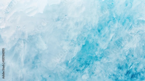 Blue ice texture background with geometric shapes