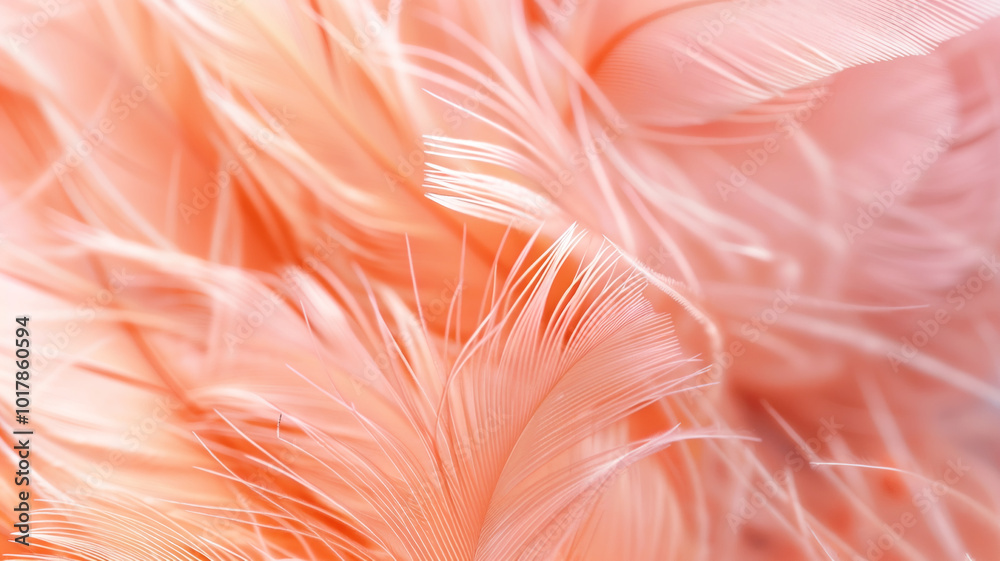 Peach Fuzz color feathers background Peach Fuzz color feathers background