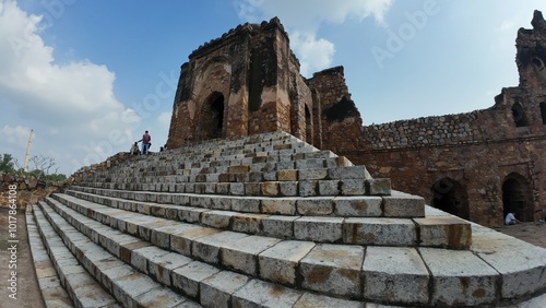 Medieval period Ruins of Feroz shah kotla fort, Delhi, India