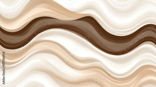 Linear Waves in Muted Earth Tones Minimalistic Artistic Representation of Tranquility