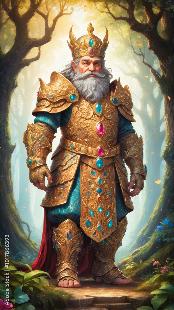 Fototapeta premium A king of dwarves in the woods