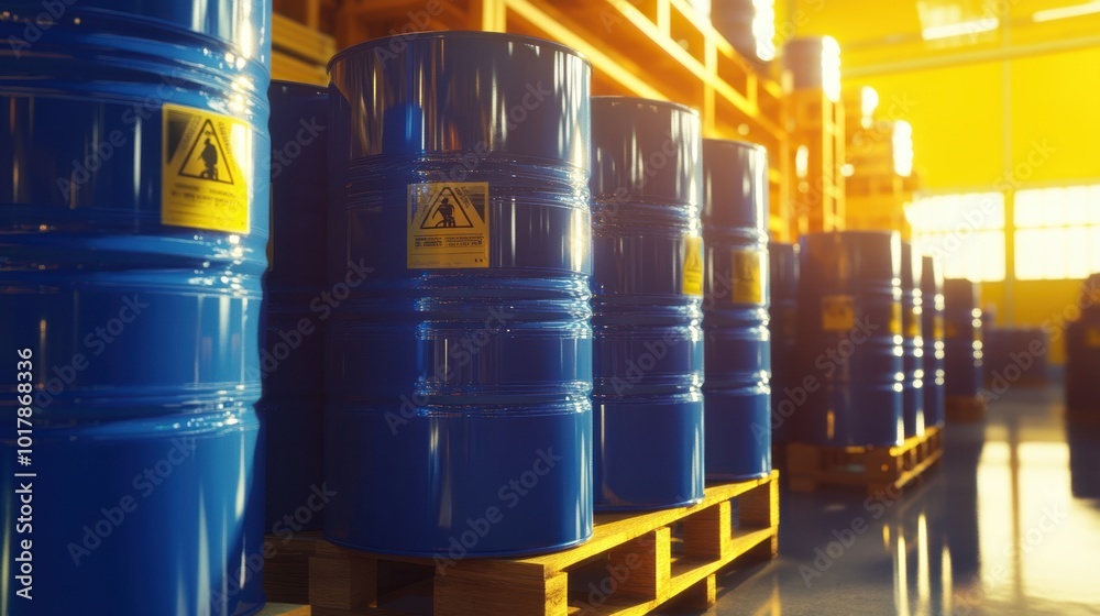 The Blue Chemical Storage Barrels The Blue Chemical Storage Barrels