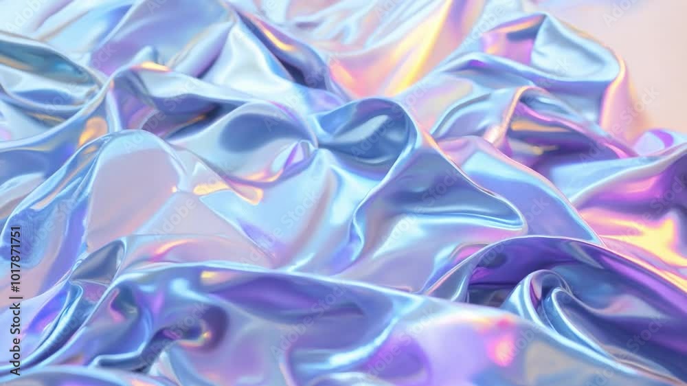 Ethereal pastel holographic metallic foil background. Abstract modern curved blurred surreal futuristic disco, rave, techno, festive dreamlike backdrop Ethereal pastel holographic metallic foil background. Abstract modern curved blurred surreal futuristic disco, rave, techno, festive dreamlike backdrop