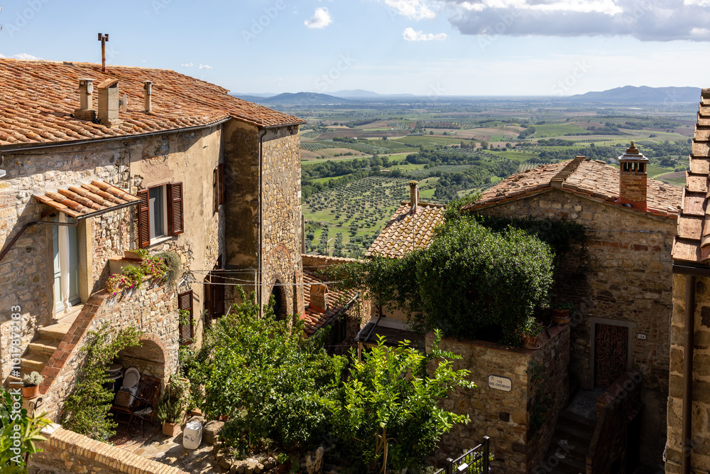 Montemassi a fortified village in the province of Grosseto. Tuscany. Italy Montemassi a fortified village in the province of Grosseto. Tuscany. Italy