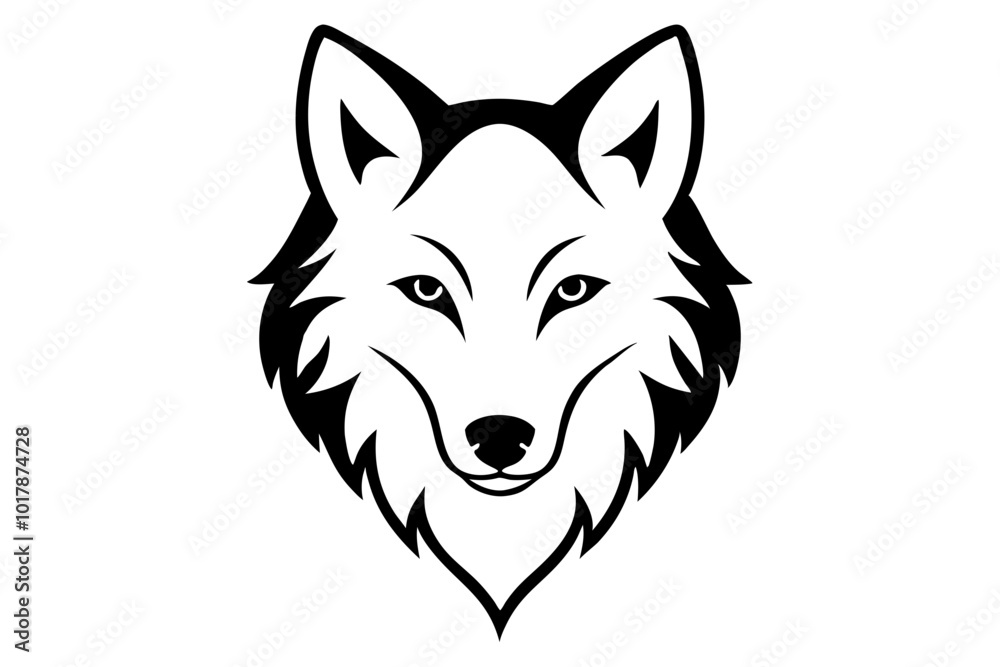 wolf head vector