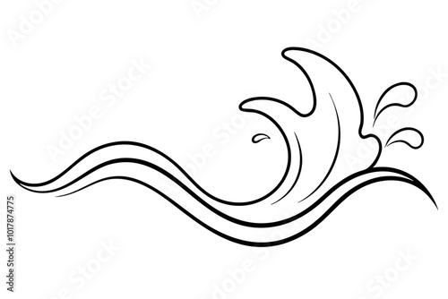 water wave splash icon water wave splash design on white background photo