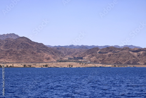 View of Aqaba, Jordan, seen from the sea