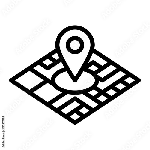 Geofencing Vector Line Icon Design